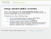 Tablet Screenshot of my.meraki.com